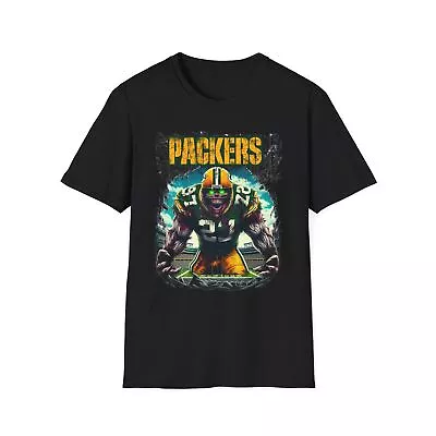 Buy Green Bay Packers Horror Mash-Up T-Shirt - Unique NFL Fan Apparel • 15.08£