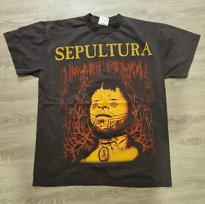 Buy Vintage Sepultura Roots Shirt L Heavy Metal Rock Band NIN Nirvana Grunge Punk • 65.35£