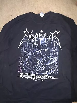 Buy Emperor In The Nightside Eclipse XL Longsleeve Shirt Dark Funeral Mayhem Slayer • 9.70£