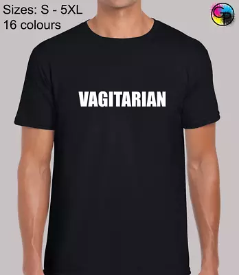 Buy Vagitarian Funny Rude Humor Novelty Regular Fit T-Shirt Top TShirt Tee For Men • 9.95£