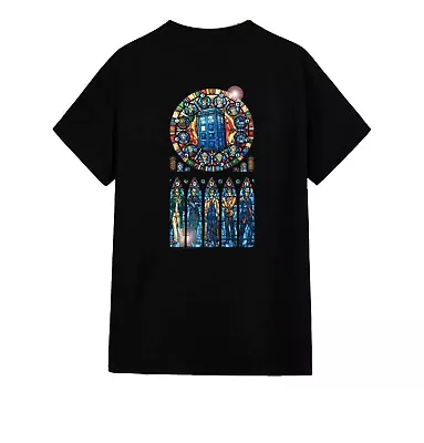 Buy Unisex T-Shirt - Dr. Who Stained Glass - TV Sci Fi British Space Classic Gift • 11.95£