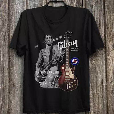 Buy Peter Townshend With Gibson Les Paul T Shirt The Who, Roger Daltrey, Keith Moon • 20.53£