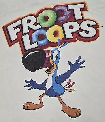 Buy Vintage Kellogg's Fruit Froot Loops Cereal Short Sleeve T-Shirt Adult 3XL XXXL • 37.30£
