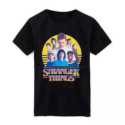 Buy Stranger Things Childrens/Kids Characters Logo T-Shirt NS7198 • 15.33£