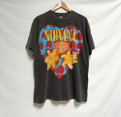 Buy Nirvana Heart Shape Box T-Shirt Vintage Reprint  Giant Tag Sz XL Faded Black • 84.01£
