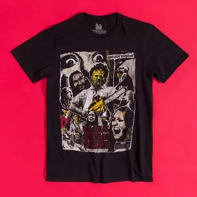 Buy Official Texas Chainsaw Massacre Collage Black T-Shirt : M • 19.99£