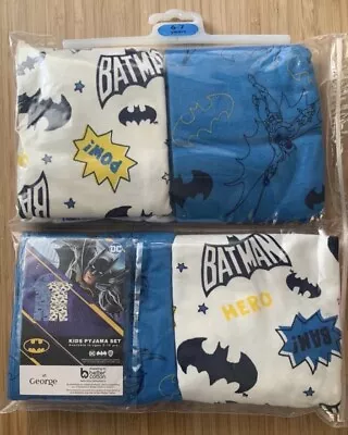 Buy 2 Pack Boys Batman Pyjamas Age 6-7 Years T-Shirt & Shorts Pjs • 9.99£