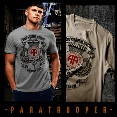 Buy 82nd Airborne Division T-shirt Army Paratrooper All American Military Combat Tee • 18.63£