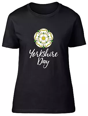 Buy Yorkshire Day Womens T-Shirt White Rose Celebration Ladies Gift Tee • 8.99£