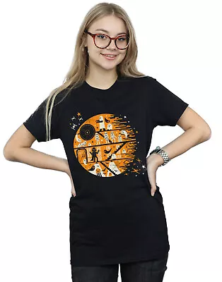 Buy Star Wars Women's Spooky Death Star Boyfriend Fit T-Shirt • 13.99£