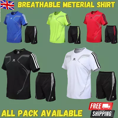 Buy New Breathable Mens T Shirt Cool Dry Sports Performance Running Wicking Gym Top • 5.79£