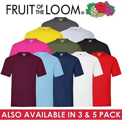 Buy Fruit Of The Loom Mens Womens T Shirts 100% Cotton Plain Short Sleeve Tee Shirt • 6.29£
