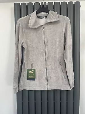 Buy Bnwt New Regatta Everleigh Ladies Textured Grey Warm Soft Full Zip Jacket Size 8 • 14.49£