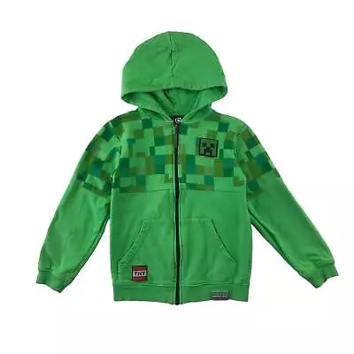 Buy Character.com Hoodie 8-9 Years Green Minecraft Creeper Design • 5£