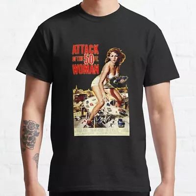 Buy Gifts Idea Drive In Movie Attack Of The 50 Ft. Gift For Fans Classic T-shirt • 18.66£