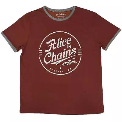 Buy Alice In Chains Unisex Ringer T-Shirt: Circle Emblem (Large) • 16.87£