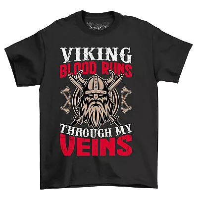 Buy  Viking Blood Runs Through My Veins  - Unleash Your Inner Warrior! Funny Viking • 11.99£