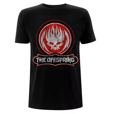 Buy Officially Licensed The Offspring Distressed Skull Mens Black Offspring T Shirt • 15£