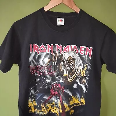 Buy Iron Maiden The Number Of The Beast 2010 Short Sleeved T-Shirt Black Size S • 20£