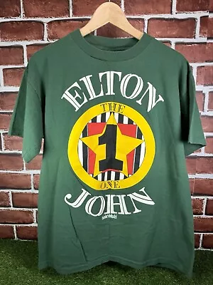 Buy Vintage 90s Elton John The One Tour Tee Styled By Gianni Versace T-Shirt L • 56.02£