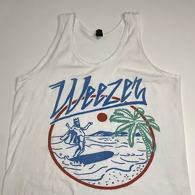 Buy Weezer Island In The Sun Tank Top Sz Medium Retro King Surf Design Rock Music • 46.67£