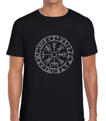 Buy Vegvisir Compass Mens T Shirt Tee Viking Celtic Design Norse Thor Odin Gift Idea • 8.99£