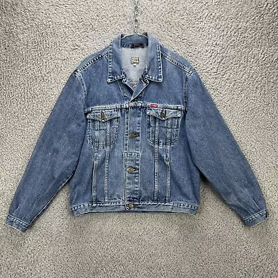 Buy WRANGLER HERO Western Denim Jacket Mens L Large Blue Vintage Y2K Faded VGC • 27.99£