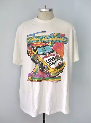 Buy Vtg 90s Terry Labonte NASCAR Promo Souvenir Kellogg's Corn Flakes T-shirt 2XL • 14£