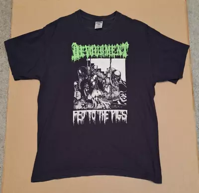 Buy DEVOURMENT Fed To The Pigs Shirt L Disgorge Internal Bleeding Mortician Vile • 152.45£