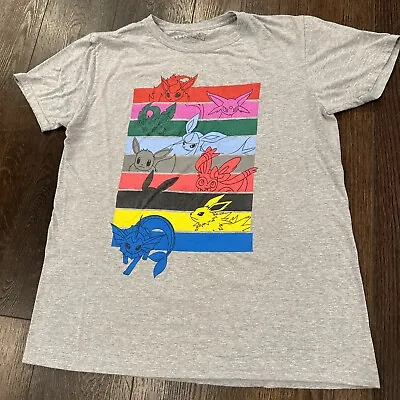 Buy 2019 Eeveelutions Pokemon Pride Eevee Rainbow  T-Shirt; Adult Size L • 20.54£