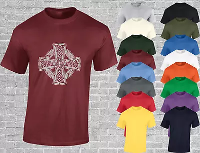 Buy Celtic Cross Vintage Mens T Shirt Viking Vegvisir Loki Odin Thor Valhalla Cool • 8.99£