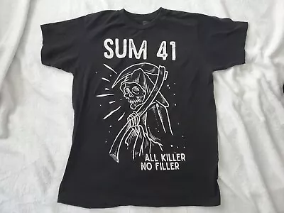 Buy Sum 41 T-Shirt All Killer No Filler Reaper Rock Official Medium EUC Tee • 14.94£
