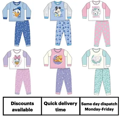 Buy Official Character Baby Boys Girls Kids Pyjamas Pajamas Pjs 6 Months - 2 Years • 7.49£