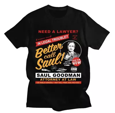 Buy Better Call Saul Funny Cotton T- Shirt Breaking Bad - MANY STYLES • 18.32£