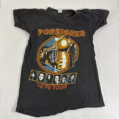 Buy RARE OG VTG 78 1978 FOREIGNER Double Vision World Tour CONCERT TOUR T-SHIRT 70s • 93.36£