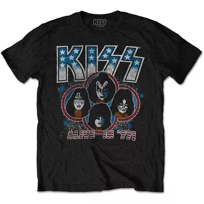Buy Kiss Alive In '77 Official Tee T-Shirt Mens Unisex • 14.99£
