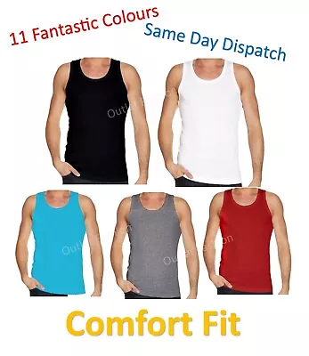 Buy Mens Vest Top Sleeveless Tee T Shirt Tank Top Summer Daily Gym Training NEW • 3.95£