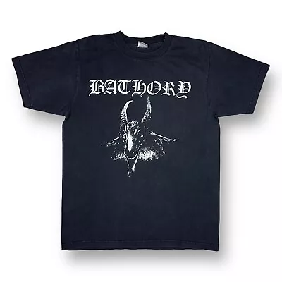 Buy Vintage Bathory Goat Tour T-Shirt 90s Black Metal Rock Band 2001 Rare USA Made • 186.71£