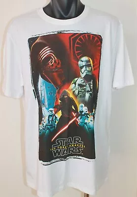 Buy Star Wars The Force Awakens White Men's T-Shirt Size XL BNWT Disney • 18.35£