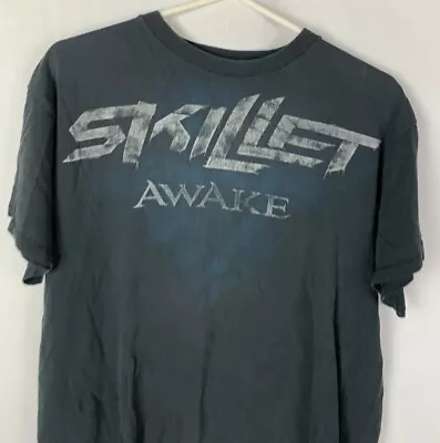 Buy Vintage Skillet T Shirt Band Tee Rock Metal Promo Tour Concert Men’s Medium Y2K • 25.15£