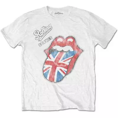 Buy The Rolling Stones Unisex T-Shirt: Vintage British Tongue (Soft Hand Inks/Retail • 13.06£