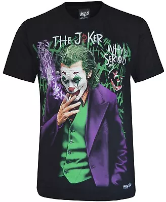 Buy Joker T-shirt THE JOKER Design WHY SO SERIOUS? HAHAHA Glow In The Dark By Wild • 16.95£