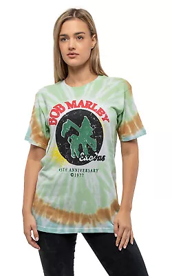 Buy Bob Marley T Shirt Exodus 45th Anniversary New Official Unisex Tie Dye Green • 17.95£