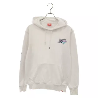 Buy New Balance Logo Print Hooded Sweat Pullover Hoodie White S1908NGB890 Used • 80.82£
