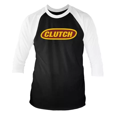 Buy Clutch - Classic Logo (Black/Whte) (NEW MENS 3/4 SLEEVED BASEBALL T-SHIRT ) • 11.69£