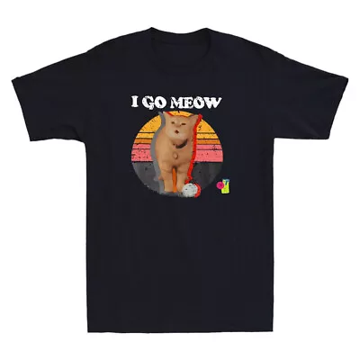 Buy I Go Meow Funny Singing Cat Meme Humor Quote Vintage Men's Short Sleeve T-Shirt • 14.99£
