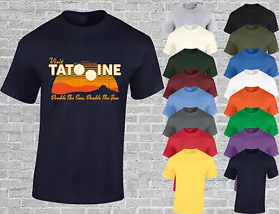 Buy Tatooine Suns Mens T Shirt Star Jedi Wars Cool Yoda Skywalker Boba Top Fett • 9.99£