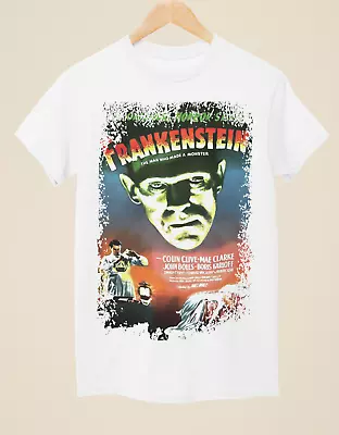 Buy Frankenstein (1931) - Movie Poster Inspired Unisex White T-Shirt • 14.99£