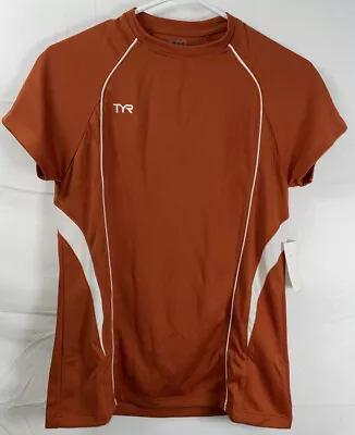 Buy NWT Women’s TYR Short Sleeve Tech Tee Shirt Burnt Orange & White - Small • 14.94£