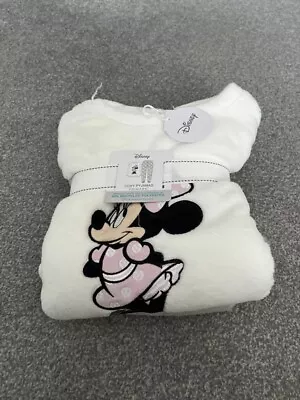 Buy Disney Minnie Mouse Ladies Fleece Pyjamas Women Warm Cosy Winter PJs 10-12 Small • 25£